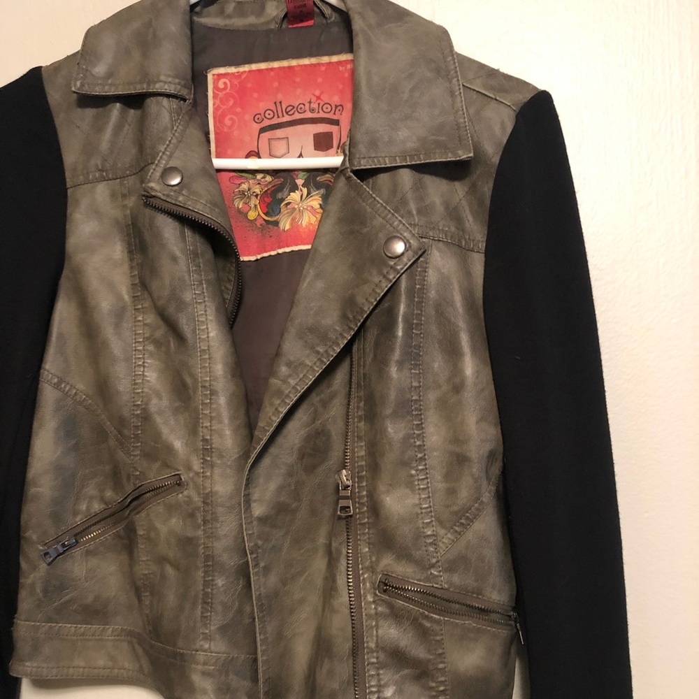 Faux leather jacket